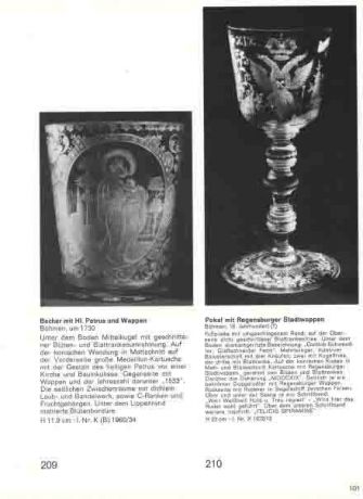 Glaser Antike, Mittelalter, neuere Zeit  Museum der Stadt Regensburg, Katalog d. Glassammlung, Sammlung Brauser